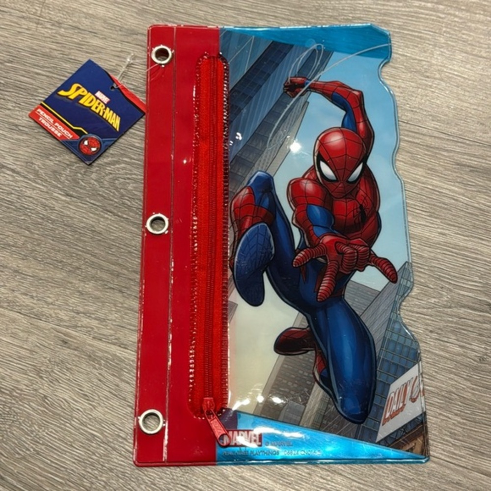 Spiderman Pencil School Desk Pouch Marvel Kids Coloring Book Organization